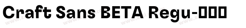 Craft Sans BETA Regu字体转换